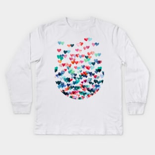 Heart Connections - Watercolor Painting Kids Long Sleeve T-Shirt